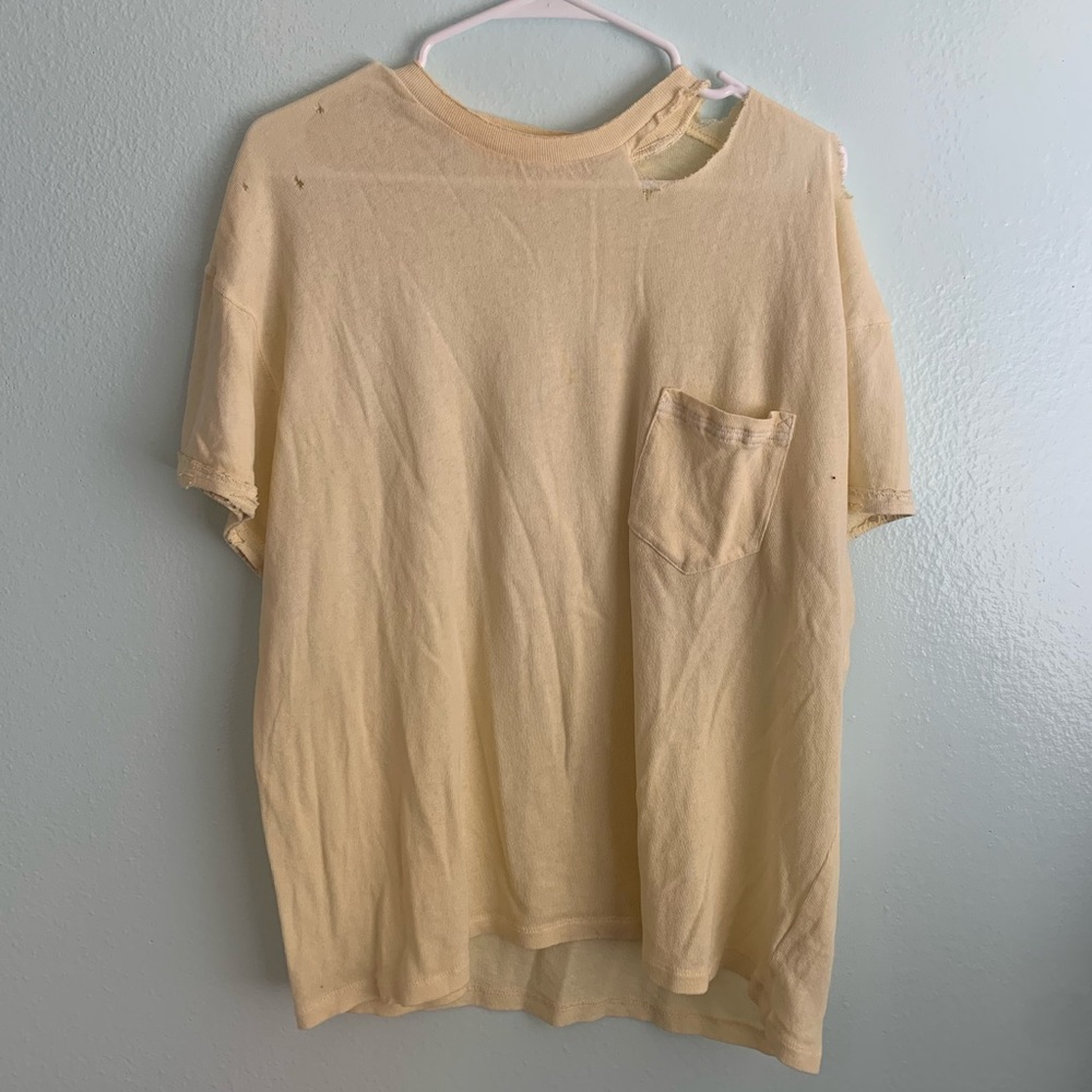Free People Distressed Tee